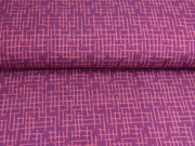 Sweatstoff French Terry Gitternetz, dunkles altrosa beere