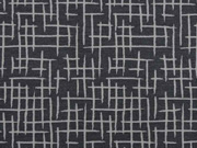 Sweatstoff French Terry Gitternetz, hellgrau dunkelgrau