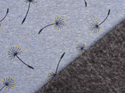 Sweat Pusteblumen Glitzer, jeansblau meliert