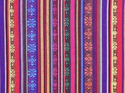 Mexiko Stoff Streifen Bord�ren, bunt orange