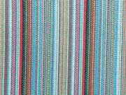 Dickerer Stoff Mexiko Streifen, t�rkis-braun