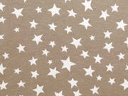 Jersey verschiedene Sterne, wei� auf beige