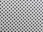 Jersey Punkte 3mm - dunkelgrau auf grau