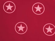 Softshell Stoff  Jackenstoff Sterne im Kreis, rot/rosa