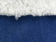 Doubleface Jeans mit Teddy, mittelblau