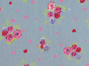 leichter Jeans Rosen Herzen, hellblau