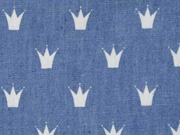 leichter Jeans weisse Kronen, dunkelblau