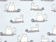 Jersey Katzen & Wollkn�ul, hellblau