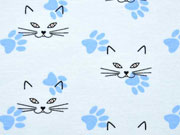 Jersey Katzengesichter & Tatzen, hellblau