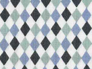 Baumwolle kleine Rauten, grau/rauchblau