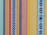 Dickerer Stoff Streifen Borten, gelb/hellblau