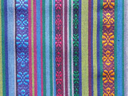 Mexiko Stoff Ethno Look Streifen & Borten, blau