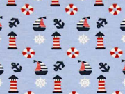 Jersey kleine Boote Leuchtt�rme, hellblau