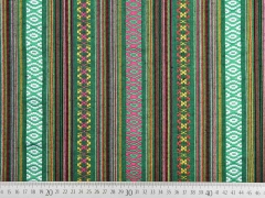 Mexiko Stoff Ethno Look Streifen & Borten, gr�n