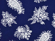 Baumwollstoff Paisley, dunkelblau