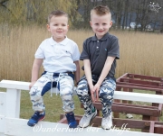 RESTST�CK 31 cm Stretchbaumwolle Camouflage- dunkelblau grau