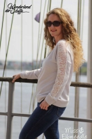 Spitze Lace Fiona Blumen, cremeweiss