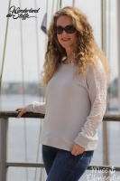 Spitze Lace Fiona Blumen, cremeweiss