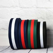 gestreiftes Webband 4 cm breit, rot gr�n