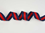 gestreiftes Webband 4 cm breit,  rot navy