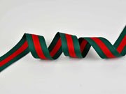 gestreiftes Webband 4 cm breit, rot gr�n