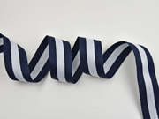 gestreiftes Webband 4 cm breit,  navy weiss