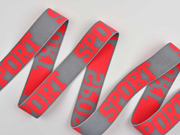 Gummiband Sport 32 mm breit, neonorange grau