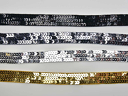 Paillettenband 20 mm breit, schwarz