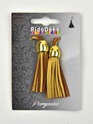 Quaste Anh�nger Wildleder Imitat 7 cm, gold gold