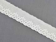 W�schespitze 38 mm breit Meterware, cremewei�