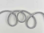 Kordel metallisch rund 8 mm, silber metallic