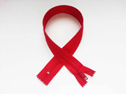 Rei�verschluss 35 cm nicht teilbar, rot