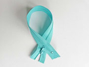 Rei�verschluss 25 cm nicht teilbar,helles aquamarin