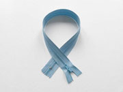 Rei�verschluss 35 cm nicht teilbar, silber/hellblau