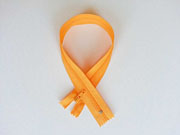 Rei�verschluss 35 cm nicht teilbar, hellorange