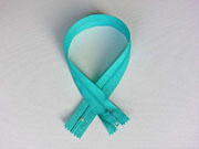 Rei�verschluss 35 cm nicht teilbar, aquamarin