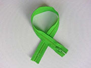 Rei�verschluss 35 cm nicht teilbar, leuchtend gr�n