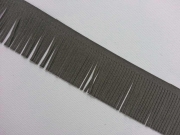 Fransenband Wildleder Optik 5 cm breit,dunkeltaupe