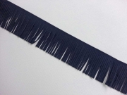 Fransenband Wildleder Optik 5 cm breit, dunkelblau