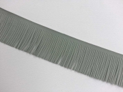Fransenband Wildleder Optik 5 cm breit, mittelgrau