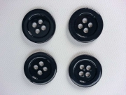 4 gro�e Kn�pfe 3,3 cm dunkelblau