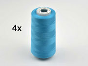 4x 2743 m Overlock-Garn (3000 yds), t�rkis #298