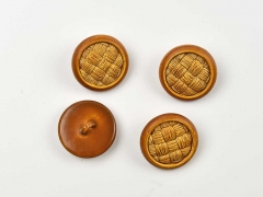 Knopf Flechtmuster Holzoptik, hellbraun