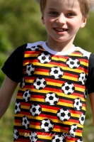Jersey Fu�ball Streifen, schwarz/rot/gelb