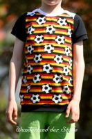 Jersey Fu�ball Streifen, schwarz/rot/gelb