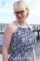 leichte Viskose Ornamente, beige/weiss