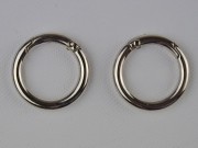 2 Taschenringe � 3.5 cm, silber