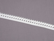 elastisches Band mit R�schenrand 1.5 cm, wei�