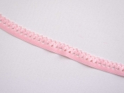 elastisches Band mit R�schenrand 1.5 cm, rosa