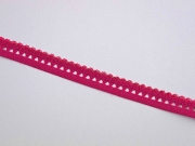 elastisches Band mit R�schenrand 1.5 cm, beere